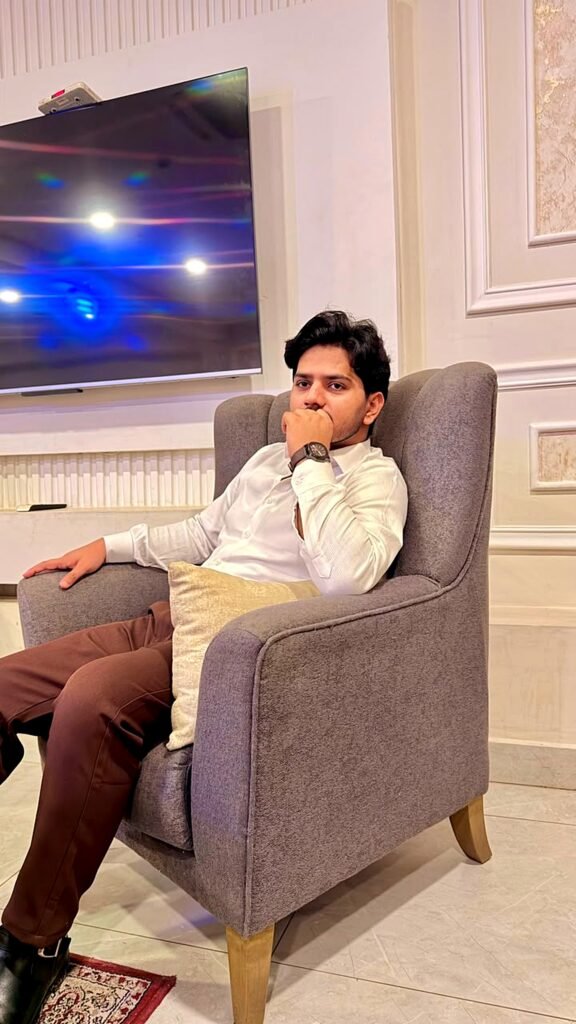 Saqib Jatoi sitting at home in the evening, lost in thought